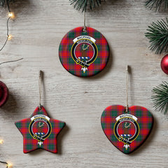 MacPhail Clan Tartan Crest Christmas Ceramic Ornament