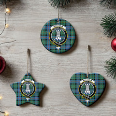 Malcolm Ancient Tartan Crest Christmas Ceramic Ornament