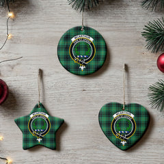 McArthur Ancient Tartan Crest Christmas Ceramic Ornament