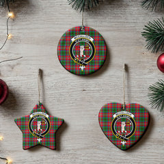McCulloch Tartan Crest Christmas Ceramic Ornament