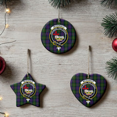 McDonald Tartan Crest Christmas Ceramic Ornament