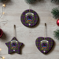 McDonnell of Glengarry Modern Tartan Crest Christmas Ceramic Ornament