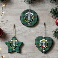 McLean Hunting Ancient Tartan Crest Christmas Ceramic Ornament