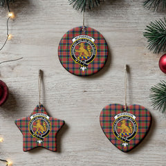 McPherson Ancient Tartan Crest Christmas Ceramic Ornament