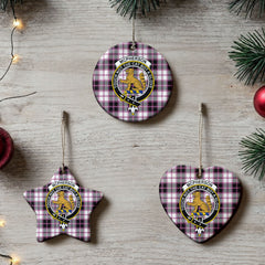 McPherson Hunting Modern Tartan Crest Christmas Ceramic Ornament