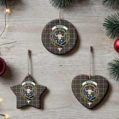 Murray of Atholl Weathered Tartan Crest Christmas Ceramic Ornament
