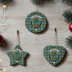 Porterfield Tartan Crest Christmas Ceramic Ornament