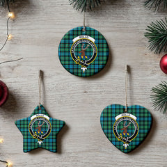 Rollo Ancient Tartan Crest Christmas Ceramic Ornament