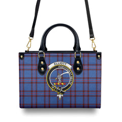Elliott Modern Tartan Crest Leather Handbag