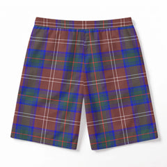 Chisholm Hunting Modern Tartan Crest Men's Beach Shorts
