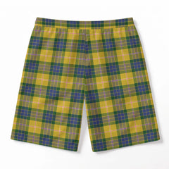 Fraser (of Lovat) Yellow Tartan Crest Men's Beach Shorts