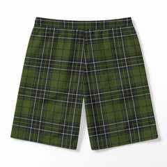 MacLean Hunting Tartan Crest Men's Beach Shorts