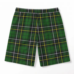 McAlpine Modern Tartan Crest Men's Beach Shorts