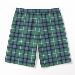 McDonald of the Isles Hunting Ancient Tartan Crest Men's Beach Shorts
