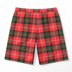 Nesbitt Modern Tartan Crest Men's Beach Shorts