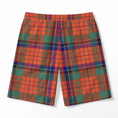 Nicolson Ancient Old Tartan Crest Men's Beach Shorts