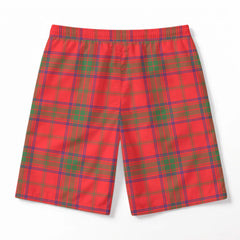 Ross Modern Tartan Crest Men's Beach Shorts