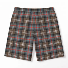 Sutherland Weathered Tartan Crest Men's Beach Shorts