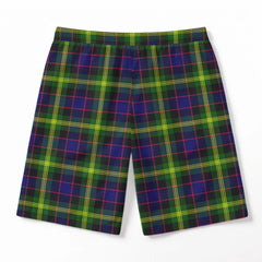 Watson Modern Tartan Crest Men's Beach Shorts