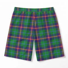 Young Modern Tartan Crest Men's Beach Shorts
