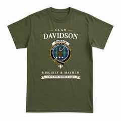 Davidson of Tulloch Tartan Crest Mischief and Mayhem T-shirt