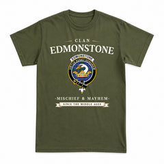 Edmonstone Tartan Crest Mischief and Mayhem T-shirt