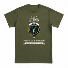 Gunn Modern Tartan Crest Mischief and Mayhem T-shirt