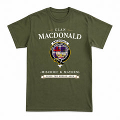 MacDonald Dress Modern Tartan Crest Mischief and Mayhem T-shirt