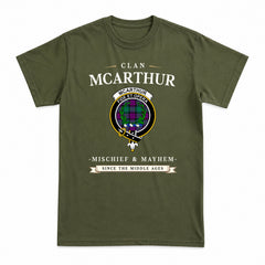 McArthur - Milton Tartan Crest Mischief and Mayhem T-shirt