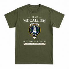 McCallum Modern Tartan Crest Mischief and Mayhem T-shirt