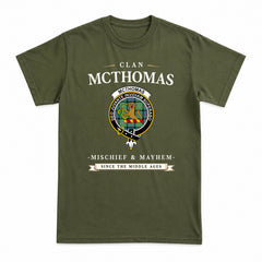McThomas Ancient Tartan Crest Mischief and Mayhem T-shirt