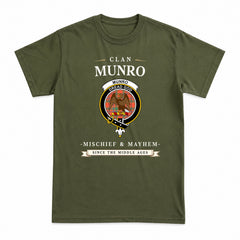 Munro Ancient Tartan Crest Mischief and Mayhem T-shirt
