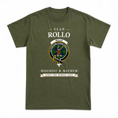 Rollo Modern Tartan Crest Mischief and Mayhem T-shirt