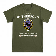 Rutherford Tartan Crest Mischief and Mayhem T-shirt