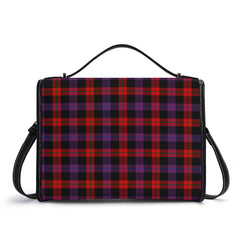 Brown Modern Tartan Crest Satchel Bag