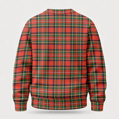 Stewart Royal Modern Tartan Crest Sweater