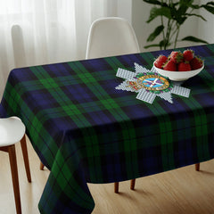 Black Watch Tartan Crest Tablecloth