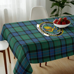 Sinclair Hunting Ancient Tartan Crest Tablecloth