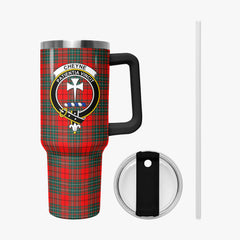 Cheyne Tartan Crest 40 oz Insulated Tumbler with Handle