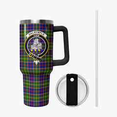 Dalrymple Tartan Crest 40 oz Insulated Tumbler with Handle