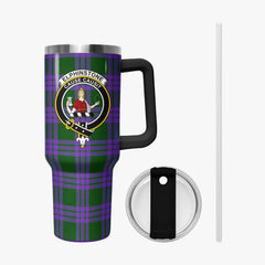 Elphinstone Tartan Crest 40 oz Insulated Tumbler with Handle