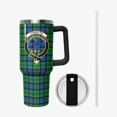 Forsyth Ancient Tartan Crest 40 oz Insulated Tumbler with Handle