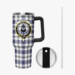 Hannay Modern Tartan Crest 40 oz Insulated Tumbler with Handle