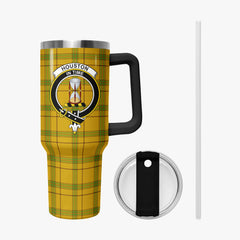 Houston Tartan Crest 40 oz Insulated Tumbler with Handle