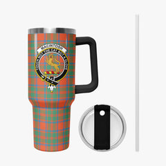 MacIntosh Ancient Tartan Crest 40 oz Insulated Tumbler with Handle