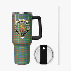 MacIntosh Hunting Ancient Tartan Crest 40 oz Insulated Tumbler with Handle