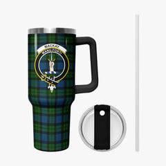 MacKay Modern Tartan Crest 40 oz Insulated Tumbler with Handle