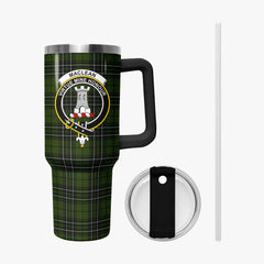 MacLean Hunting Tartan Crest 40 oz Insulated Tumbler with Handle
