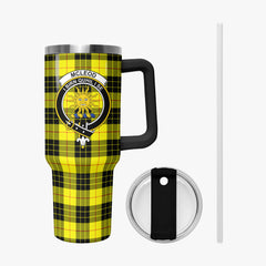 McLeod of Lewis Modern Tartan Crest 40 oz Insulated Tumbler with Handle