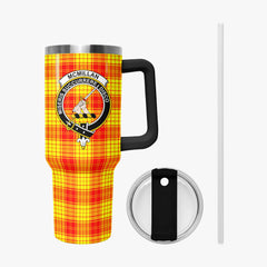 McMillan Clan Tartan Crest 40 oz Insulated Tumbler with Handle